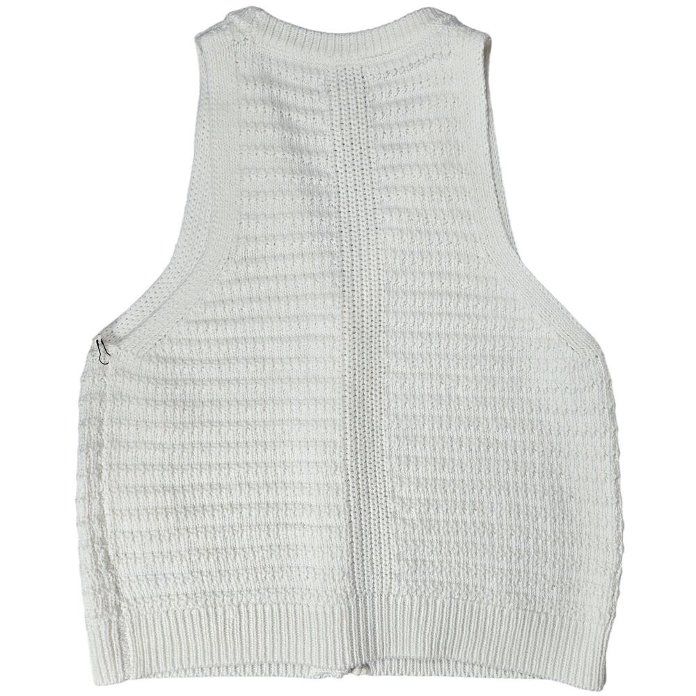Song of Style by Aimee Song Cream Cable Knit Button Front V Neck Sweater Vest L - Picture 2 of 7